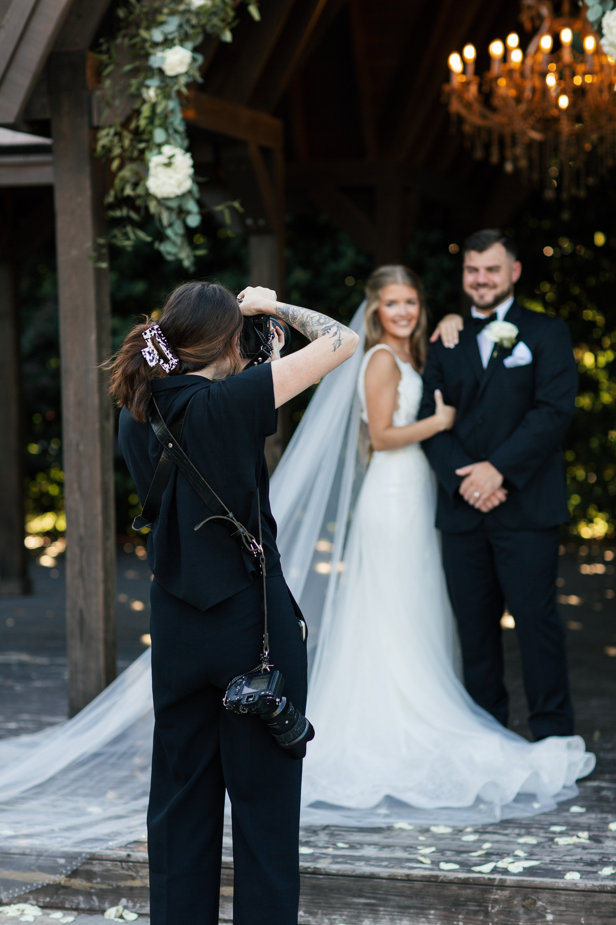 Behind the scenes: Casey Helfrich on a wedding day