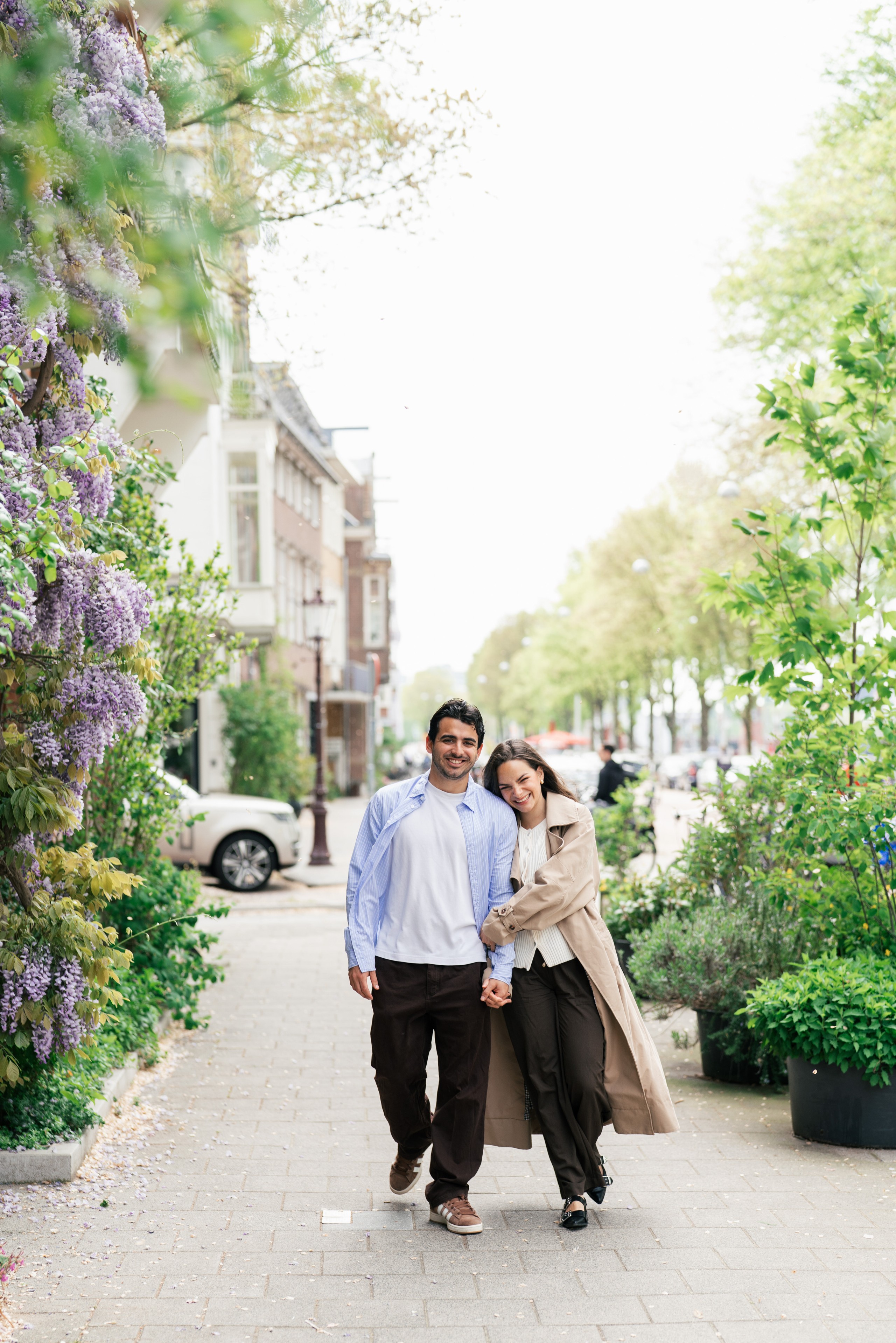 Carmen and Gianfranco beside the Amstel river
