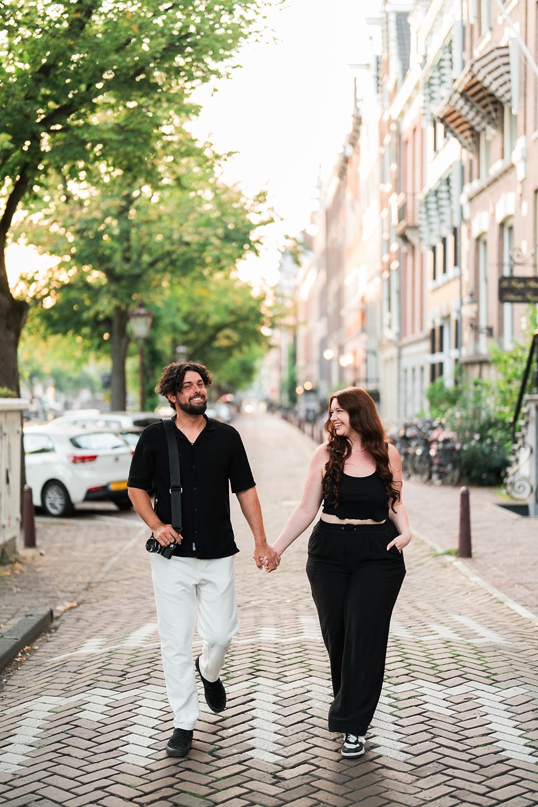 Editorial couples session in Amsterdam city light