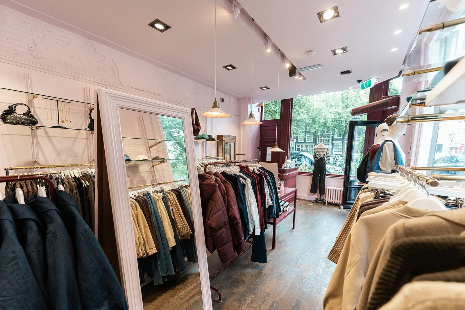 Inside view of a clothing store